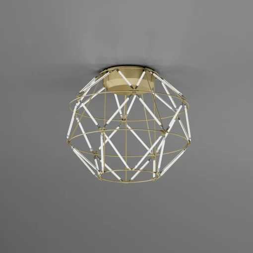 URBAN by Sforzin Plafonnier LED Euclide, doré, métal, largeur 35 cm| Plafonniers Led|Plafonniers