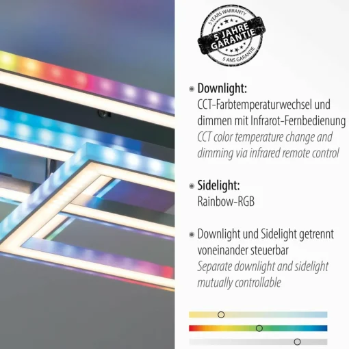 JUST LIGHT. Plafonnier LED Felix60, 54x33,5 cm| Plafonniers Led|Plafonniers