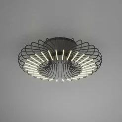 URBAN by Sforzin Plafonnier LED Filo, couleur titane, métal, Ø 50 cm, 2.700K| Plafonniers Led|Plafonniers