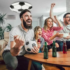 Briloner Plafonnier LED Football, noir/blanc, Ø 27,5 cm| Plafonniers Led|Plafonniers