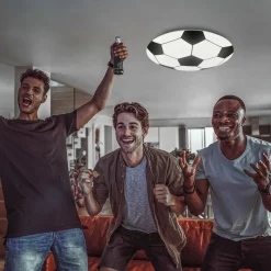 Briloner Plafonnier LED Football, noir/blanc, Ø 27,5 cm| Plafonniers Led|Plafonniers