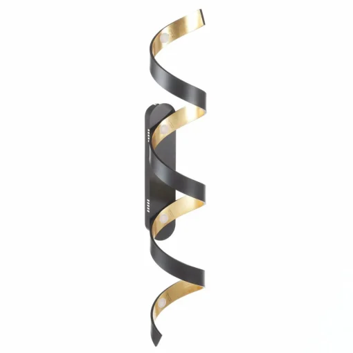 Eco-Light Plafonnier LED Helix en noir-doré| Plafonniers Led|Plafonniers