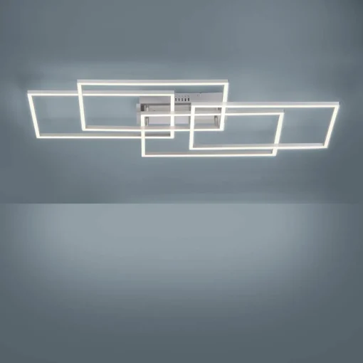 JUST LIGHT. Plafonnier LED Iven, dim, acier, 95x51,5cm| Plafonniers Led|Plafonniers