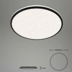 Briloner Plafonnier LED Ivy Sky S, décor étoiles, Ø 49 cm| Plafonniers Led|Plafonniers