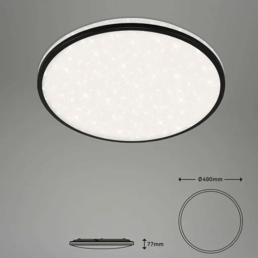 Briloner Plafonnier LED Ivy Sky S, décor étoiles, Ø 49 cm| Plafonniers Led|Plafonniers