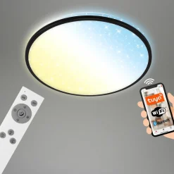 Briloner Plafonnier LED Ivy Sky S, décor étoiles, Ø 49 cm| Plafonniers Led|Plafonniers