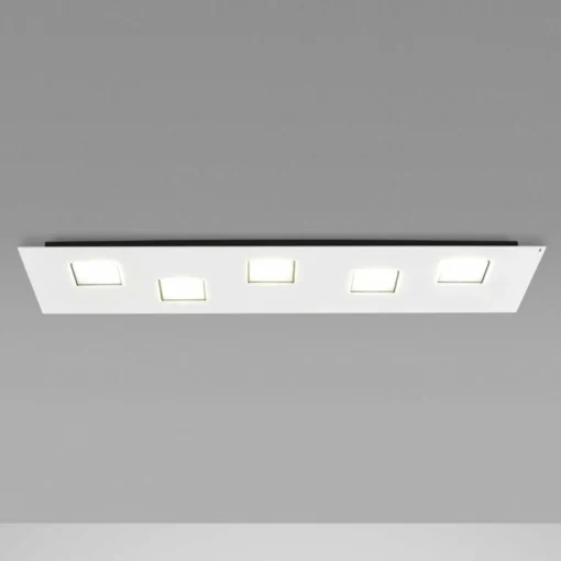 Fabbian Plafonnier LED long Quarter en blanc| Plafonniers Led|Plafonniers
