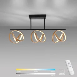 Paul Neuhaus Plafonnier LED Loop, dimmable, à trois lampes| Plafonniers Led|Plafonniers