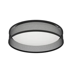 EGLO Plafonnier LED Luppineria tressage acier, noir| Plafonniers Led|Plafonniers