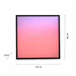 JUST LIGHT. Plafonnier LED Mario, CTT, RVB, 45x45 cm, noir| Plafonniers Led|Plafonniers