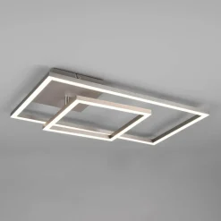Reality Leuchten Plafonnier LED Padella inclinable 4 000 K nickel| Plafonniers Led|Plafonniers