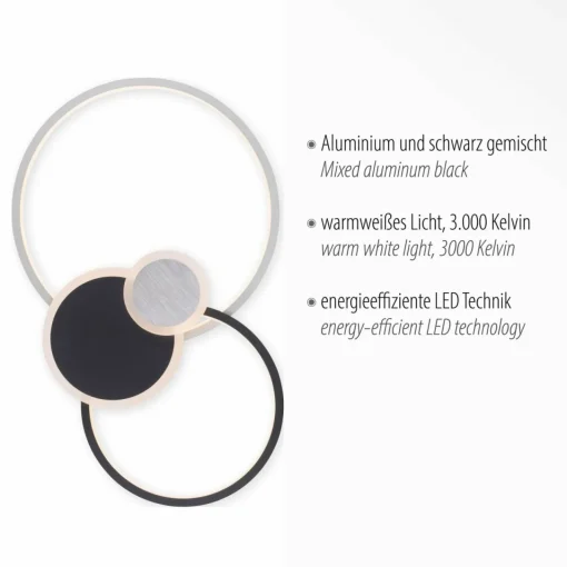 JUST LIGHT. Plafonnier LED Papilon, 58x48 cm| Plafonniers Led|Plafonniers