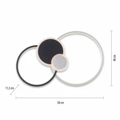 JUST LIGHT. Plafonnier LED Papilon, 58x48 cm| Plafonniers Led|Plafonniers