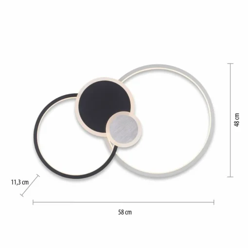 JUST LIGHT. Plafonnier LED Papilon, 58x48 cm| Plafonniers Led|Plafonniers