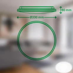 Briloner Plafonnier LED Pulap A, blanc, Ø 33 cm, plastique| Plafonniers Led|Plafonniers