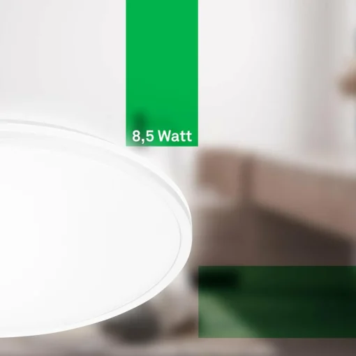 Briloner Plafonnier LED Pulap A, blanc, Ø 33 cm, plastique| Plafonniers Led|Plafonniers