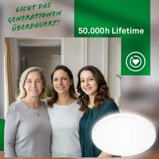 Briloner Plafonnier LED Pulap A, blanc, Ø 33 cm, plastique| Plafonniers Led|Plafonniers