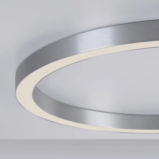 PURE Plafonnier LED Lines, Ø 70 cm, argenté, CCT, télécommande| Plafonniers Led|Plafonniers