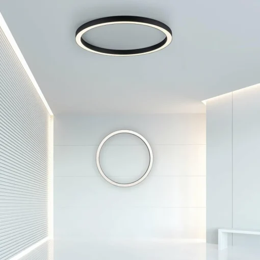 PURE Plafonnier LED Lines, Ø 70 cm, anthracite, CCT, télécommande| Plafonniers Led|Plafonniers