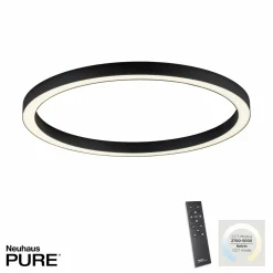 PURE Plafonnier LED Lines, Ø 70 cm, anthracite, CCT, télécommande| Plafonniers Led|Plafonniers
