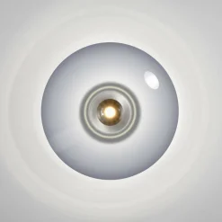 PURE Plafonnier LED Vitrum, gris, verre/aluminium, Ø 45 cm| Plafonniers Led|Plafonniers