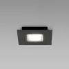 Fabbian Plafonnier LED Quarter noir| Plafonniers Led|Plafonniers
