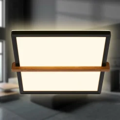 Briloner Plafonnier LED Remsa, 29x31,5 cm, plastique, noir| Plafonniers Led|Plafonniers