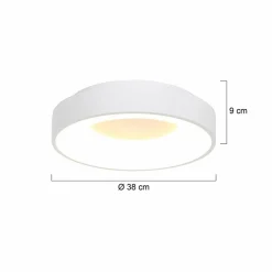 Steinhauer Plafonnier LED Ringlede, 2.700 K, Ø 38 cm, blanc, métal| Luminaires Led D'Intérieur