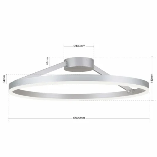 ORION Plafonnier LED Robert Ø 60 cm| Plafonniers Led|Plafonniers