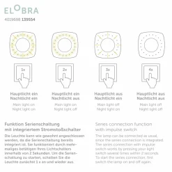 Elobra Plafonnier LED Scandi Forêt, 58 cm, vert, bois MDF| Plafonniers Led|Plafonniers