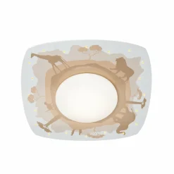 Elobra Plafonnier LED Scandi Savanne, orange, 58 cm, bois| Plafonniers Led|Plafonniers