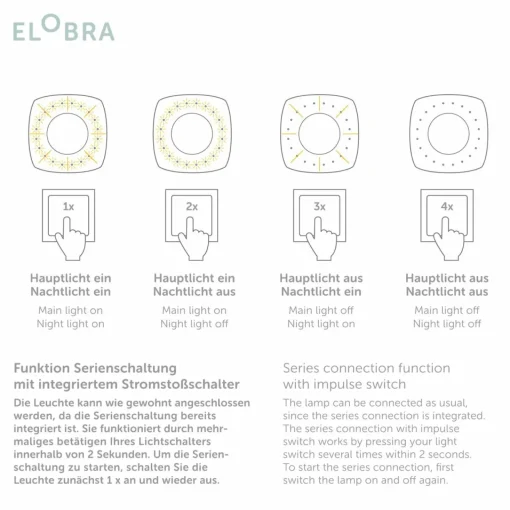 Elobra Plafonnier LED Scandi Savanne, orange, 58 cm, bois| Plafonniers Led|Plafonniers