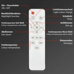 Briloner Plafonnier LED Style, télécommande| Plafonniers Led|Plafonniers