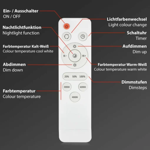 Briloner Plafonnier LED Style, télécommande| Plafonniers Led|Plafonniers