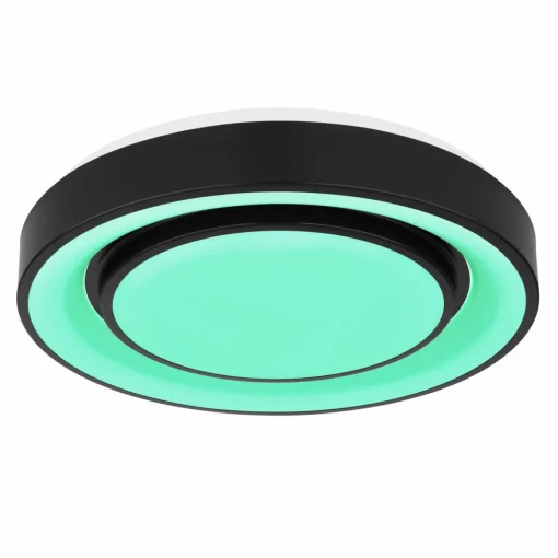 Globo Plafonnier LED Sully RGBW télécommande, noir| Plafonniers Led|Plafonniers