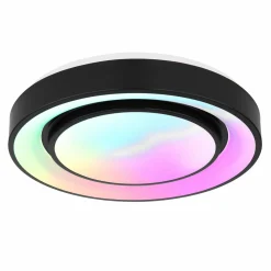 Globo Plafonnier LED Sully RGBW télécommande, noir| Plafonniers Led|Plafonniers