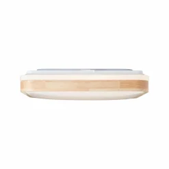 Brilliant Plafonnier LED Tumeo, longueur 40 cm, bois clair, métal/bois| Plafonniers Led|Plafonniers