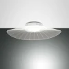 Fabas Luce Plafonnier LED Vela, blanc/transparent, acrylique, intensité variable| Plafonniers Led|Plafonniers