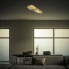 Briloner Plafonnier LED Vinka, 55x14 cm, à 2 lampes, couleur bois| Plafonniers Led|Plafonniers