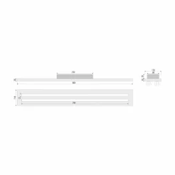 MCJ Plafonnier LED Woody, longueur 80 cm, chêne/noir, 3 000 K| Plafonniers Led|Plafonniers