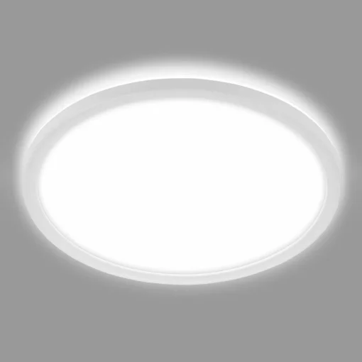 Briloner Plafonnier pour salle de bain LED Slim Drip, blanc, Ø 42 cm| Plafonniers Led|Plafonniers