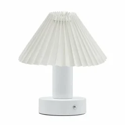 PR Home Lampe à poser LED rechargeable Tiara, blanc/blanc, hauteur 24 cm| Lampes À Poser Led|Lampes À Poser Et Lampes De Table