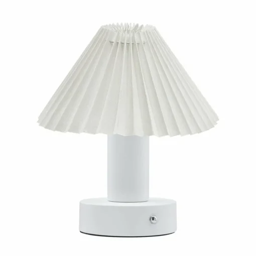 PR Home Lampe à poser LED rechargeable Tiara, blanc/blanc, hauteur 24 cm| Lampes À Poser Led|Lampes À Poser Et Lampes De Table