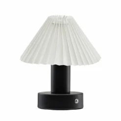 PR Home Lampe à poser LED rechargeable Tiara, blanc/noir, hauteur 24cm| Lampes À Poser Led|Lampes À Poser Et Lampes De Table