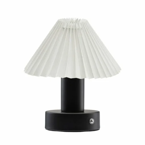 PR Home Lampe à poser LED rechargeable Tiara, blanc/noir, hauteur 24cm| Lampes À Poser Led|Lampes À Poser Et Lampes De Table