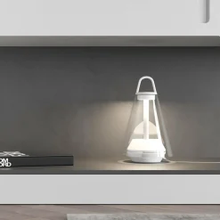 Prandina Shuttle lampe à poser blanche verre clair| Lampes À Poser Led|Lampes À Poser Et Lampes De Table