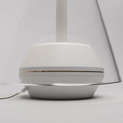 Prandina Shuttle lampe à poser LED IP44 blanche| Lampes À Poser Led|Lampes À Poser Et Lampes De Table
