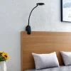 PRIOS lampe à pince LED Harumi, noir, batterie, USB, 51 cm| Luminaires Led D'Intérieur