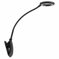PRIOS lampe à pince LED Harumi, noir, batterie, USB, 51 cm| Luminaires Led D'Intérieur