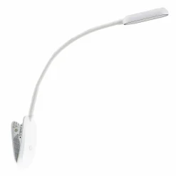 PRIOS lampe à pince LED Najari, blanc, batterie, USB, 51 cm de haut| Luminaires Led D'Intérieur